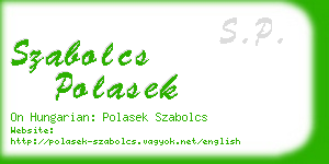 szabolcs polasek business card